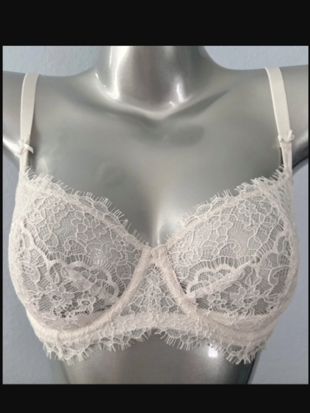 Victoria's Secret Dream Angels Unlined Uplift w/ Sling Coconut White Bra 38DDD